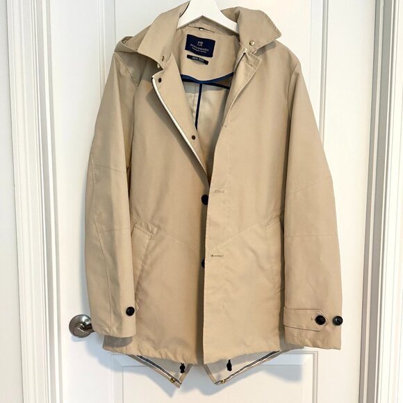 Scotch & Soda Trench Coat – Women's Beige Hooded Jacket (Removable Hood) - Picture 1 of 16